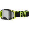 Ochelari motocross FLY RACING Zone Pro Black/Hi-Vis - Silver Mirror/Smoke Lens