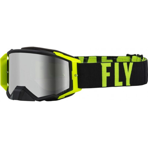 Ochelari motocross FLY RACING Zone Pro Black/Hi-Vis - Silver Mirror/Smoke Lens Ochelari motocross FLY RACING Zone Pro Black/Hi-Vis - Silver Mirror/Smoke Lens