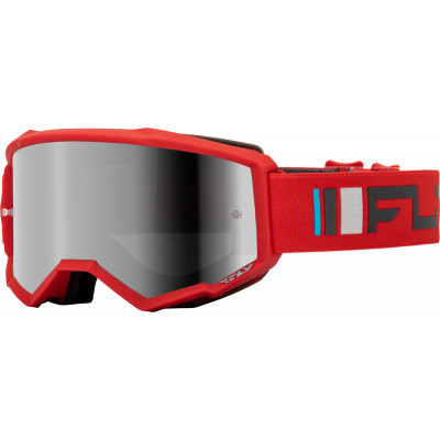 Ochelari motocross FLY RACING Zone Red/Charcoal - Silver/Smoke Lens