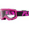 Ochelari motocross FLY RACING Focus Black/Pink - Clear Lens