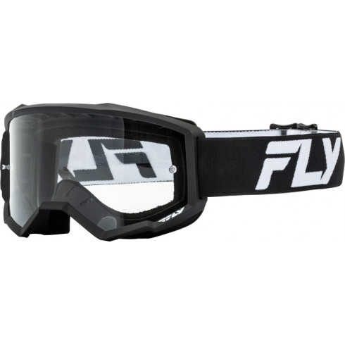 Ochelari motocross FLY RACING Focus White/Black - Clear Lens