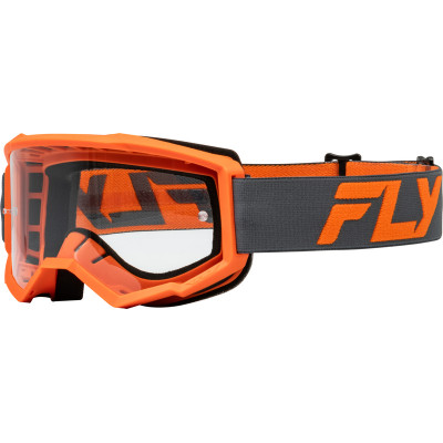 Ochelari motocross FLY RACING Focus Charcoal/Orange - Clear Lens