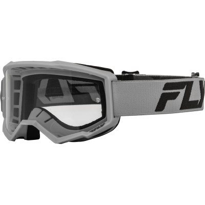 Ochelari motocross FLY RACING Focus 24 Silver/Charcoal - Clear Lens