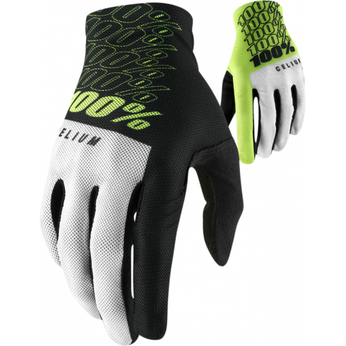 Manusi motocross/ciclism 100% CELIUM BLACK/WHITE/YELLOW FLUO Manusi motocross/ciclism 100% CELIUM BLACK/WHITE/YELLOW FLUO