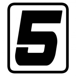 Sticker cu numar BARRACUDA - 5 Sticker cu numar BARRACUDA - 5