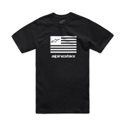 Tricou ALPINESTARS TEE CSF FLAG BLACK/WHITE