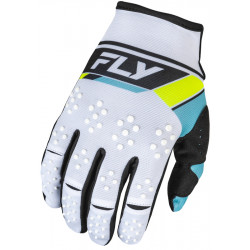 Manusi motocross FLY RACING Kinetic Prix- White/Black/Hi-Vis