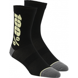 Sosete MTB/Ciclism 100% RYTHYM MERINO BLACK/YELLOW Sosete MTB/Ciclism 100% RYTHYM MERINO BLACK/YELLOW