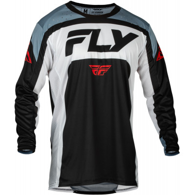 Bluza motocross FLY RACING Lite- Black/White/Denim Grey Bluza motocross FLY RACING Lite- Black/White/Denim Grey