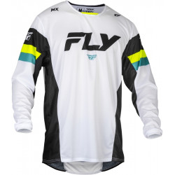 Bluza motocross FLY RACING Kinetic Prix- White/Black/Hi-Vis Bluza motocross FLY RACING Kinetic Prix- White/Black/Hi-Vis
