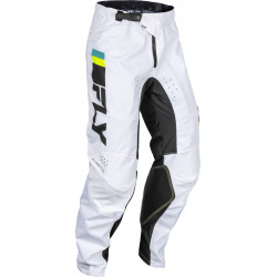 Pantaloni moto FLY RACING Kinetic Prix-White/Black/Hi-Vis