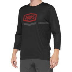 Bluza ciclism 100% AIRMATIC 3/4 SLEEVE BLACK/RED