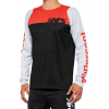 Bluza ciclism 100% R-CORE LS BLACK/WHITE/RED