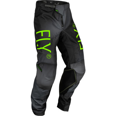 Pantaloni motocross pentru copii FLY RACING Kinetic Prodigy-Charcoal/Neon Green/True Blue