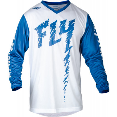 Bluza motocross pentru copii FLY RACING F-16 Riding - True Blue/White