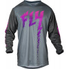Bluza motocross pentru copii FLY RACING F-16 Riding - Grey/Charcoal/Pink