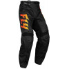 Pantaloni motocross pentru copii FLY RACING F-16 Riding- Black/Yellow/Orange