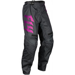Pantaloni motocross pentru copii FLY RACING F-16 Riding- Grey/Charcoal/Pink