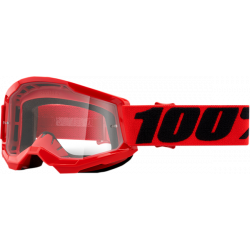 Ochelari motocross pentru copii 100% STRATA2 RED CLEAR Ochelari motocross pentru copii 100% STRATA2 RED CLEAR