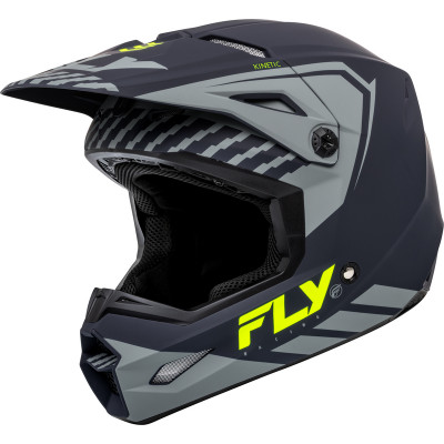 Casca cross pentru copii FLY RACING Kinetic Menace - Matte Grey/Hi-Vis