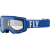 Ochelari motocross pentru copii FLY RACING Focus Blue/White - Clear