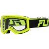Ochelari motocross pentru copii FLY RACING Focus Black/Hi-Vis - Clear