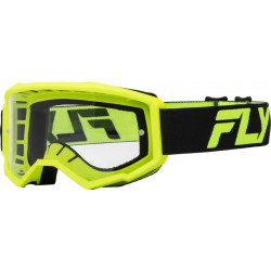 Ochelari motocross pentru copii FLY RACING Focus Black/Hi-Vis - Clear