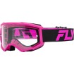 Ochelari motocross pentru copii FLY RACING Focus Black/Pink - Clear  thumb