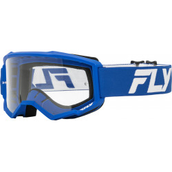 Ochelari motocross pentru copii FLY RACING Focus Blue/White - Clear  Ochelari motocross pentru copii FLY RACING Focus Blue/White - Clear