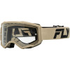 Ochelari motocross pentru copii FLY RACING Focus Khaki/Black- Clear