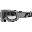 Ochelari motocross pentru copii FLY RACING Focus Silver/Charcoal - Clear thumb