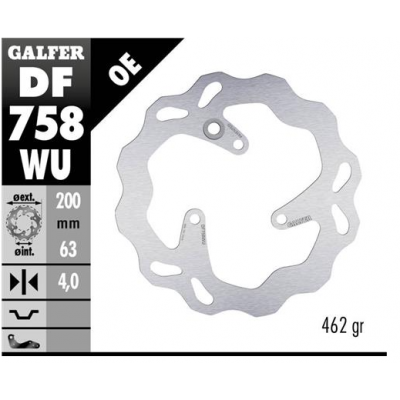 Disc frana spate Galfer WAVE FIXED 200x4mm DF758WU