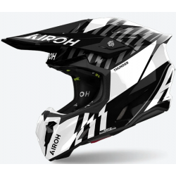 Casca motocross AIROH TWIST 3 THUNDER BLACK/WHITE