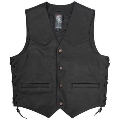 Vestă moto de piele A-PRO WILD BLACK Vestă moto de piele A-PRO WILD BLACK
