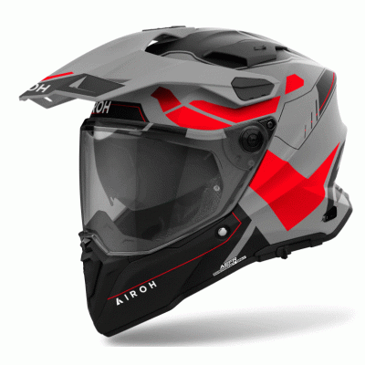 Casca AIROH COMMANDER 2 REVEAL RED FLUO MATT