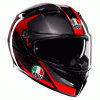 Casca AGV K3 STRIGA BLACK/GREY/RED