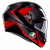 Casca AGV K3 STRIGA BLACK/GREY/RED thumb