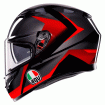 Casca AGV K3 STRIGA BLACK/GREY/RED thumb