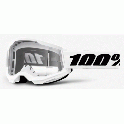 Ochelari motocross 100% GOGGLE STRATA 2 WHITE CLEAR Ochelari motocross 100% GOGGLE STRATA 2 WHITE CLEAR