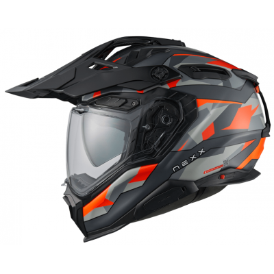 Casca adventure NEXX X.WED3 TRAILMANIA GREY ORANGE MATT