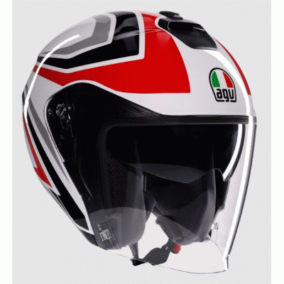 Casca pentru scuter  AGV IRIDES TOLOSA BLACK/GREY/RED