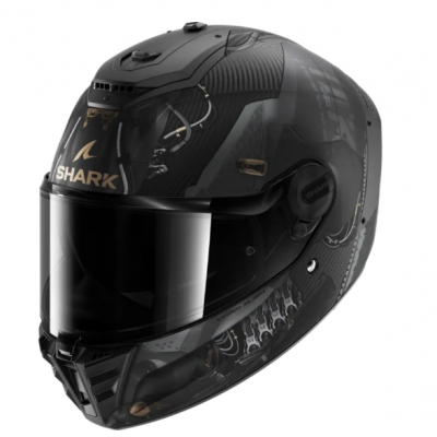 Casca SHARK SPARTAN RS CARBON XBOT BLACK/WHITE/GOLD Casca SHARK SPARTAN RS CARBON XBOT BLACK/WHITE/GOLD