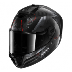 Casca SHARK SPARTAN RS CARBON XBOT BLACK/RED/SILVER