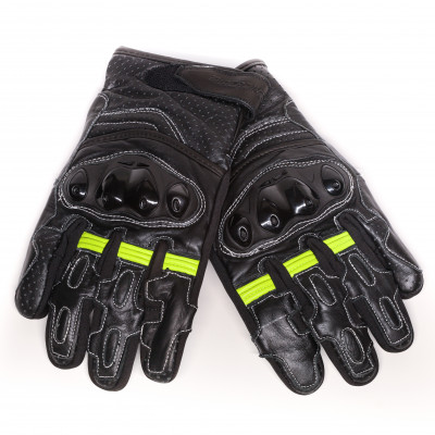 Mănuși de piele BLACK BIKE SPORTSTER NEON