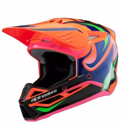Casca motocross pentru copii ALPINESTARS SM3 DEEGAN OR/PU