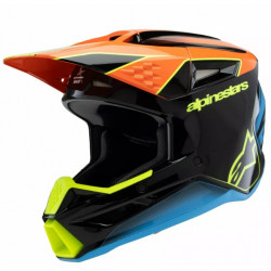 Casca motocross pentru copii ALPINESTARS SM3 FRAY BLK/OR/YL