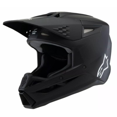 Casca motocross pentru copii ALPINESTARS SM3 SOLID BLACK