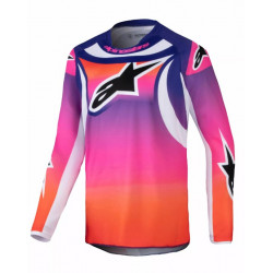 Bluza motocross pentru copii ALPINESTARS YTH RACER WURX MULTI/WHITE