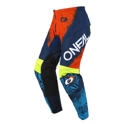 Pantaloni motocross pentru copii O'NEAL ELEMENT SHOCKER BLUE/ORANGE V.25
