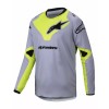 Bluza motocross pentru copii ALPINESTARS YTH RACER VEIL GRAY/YELLOW